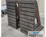 (2) 48" H x 24" W x  36" D, T-Slotted Angle Plates, Drilled