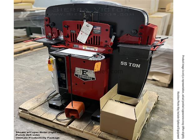 EDWARDS 55 Ton Ironworker w/Coper and Utimate Pro Package 230v, 3-ph